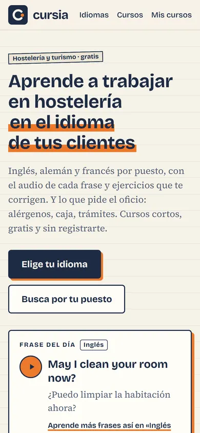 Cursia en el móvil