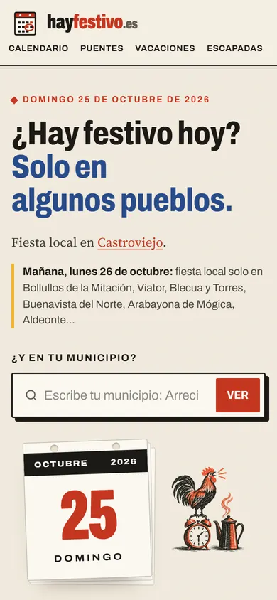 Hay Festivo en el móvil